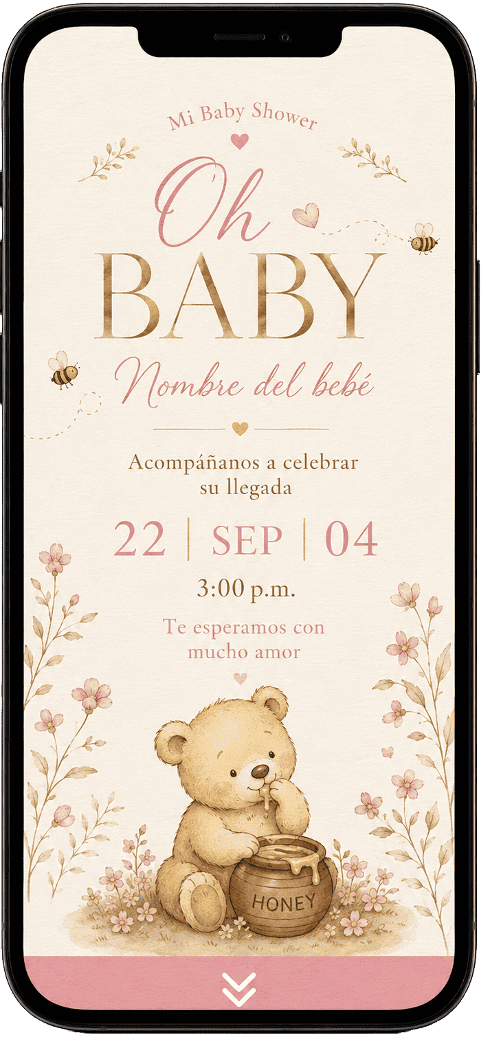 Invitación baby shower celestial