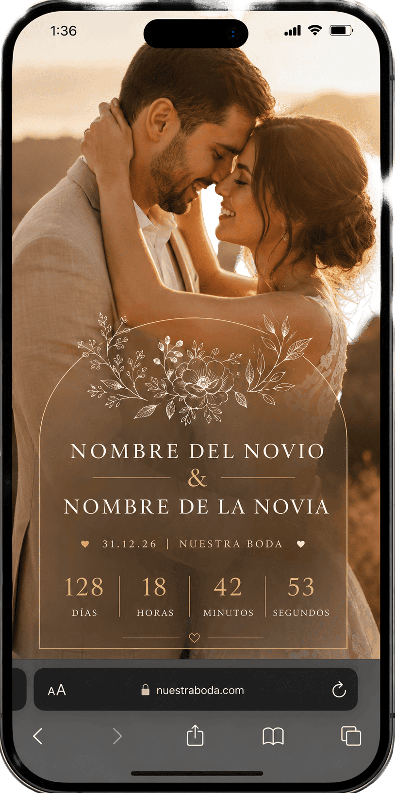 Invitación digital para boda principal