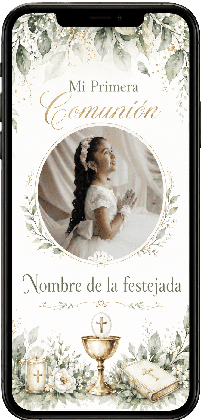 Invitación primera comunión personalizada