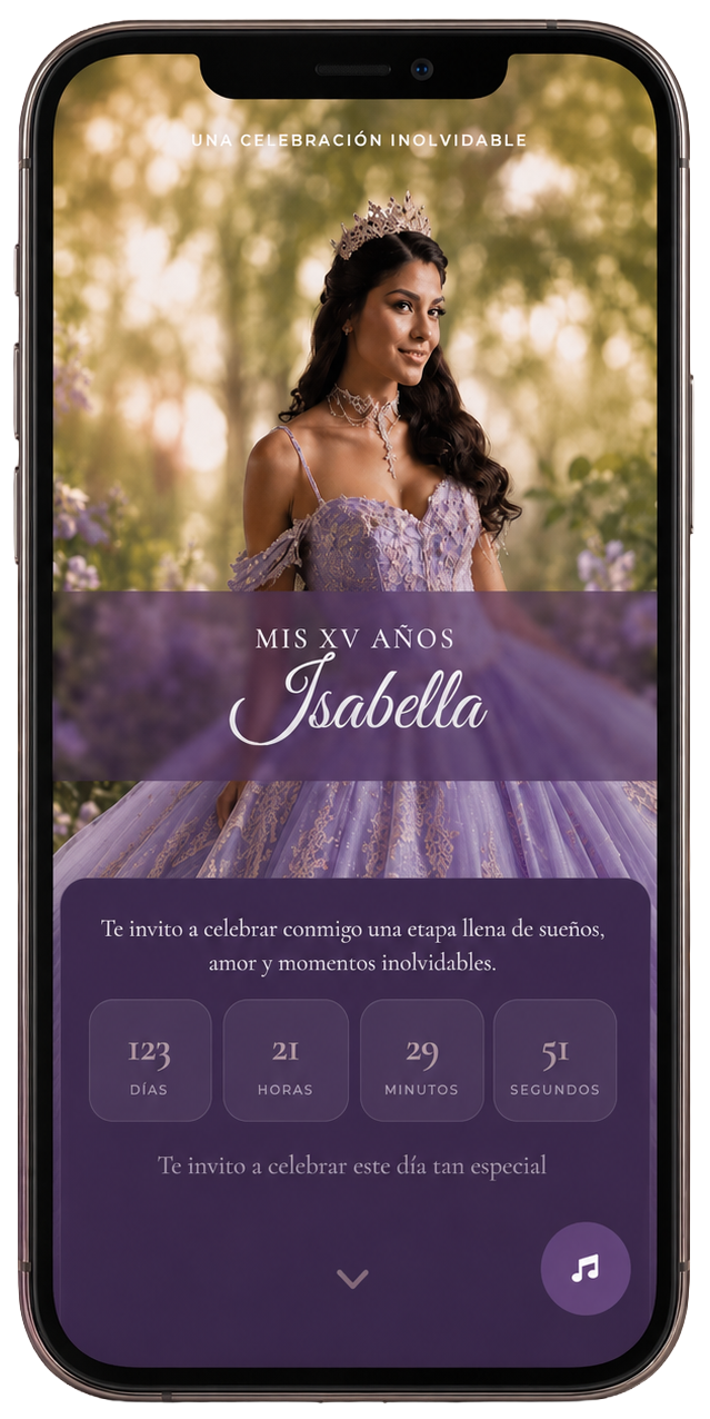 Invitación XV años elegante